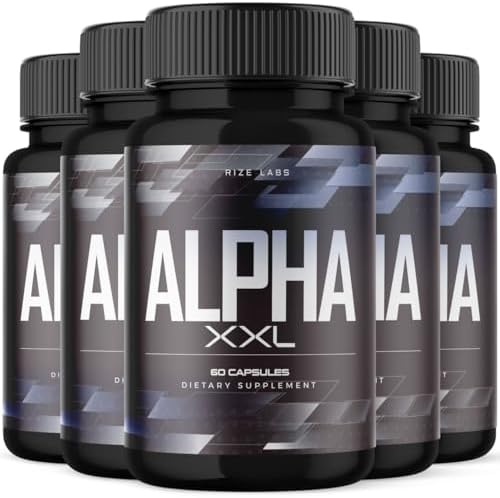 (5 Pack) Alpha XXL Capsules, Alpha XXL Extra Strength Pills for Men, Alpha XXL Supplement Reviews, Alpha XXL Advanced Formula for Better Overall Health (300 Capsules)