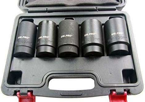 Bergen 5 Piece Thin Wall Socket Set 12 Point B1341 30 32 34 35 36mm