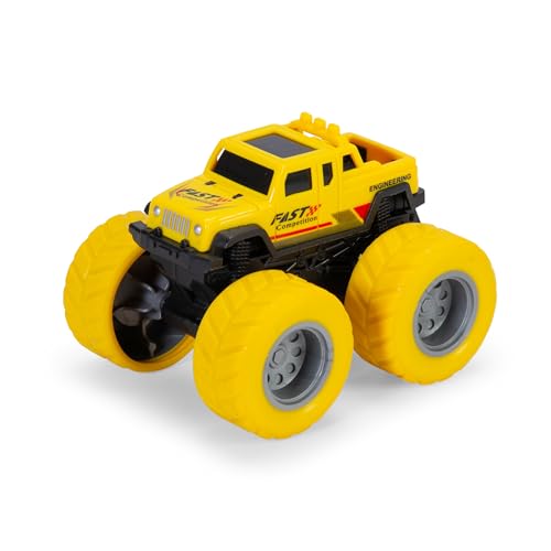 Dickie Toys - Monster Truck (1 Auto) - kleines Spielzeugauto für Kinder ab 3 Jahre mit Friktionsantrieb und Gummireifen, zufällige Auswahl aus 3 Farben, je 8,5 cm
