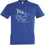 Herren T-Shirt Angeln - Andere gehen zur Therapie S bis 5XL (Royalblau, XL)