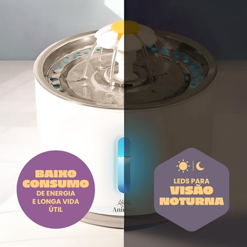 Bebedouro Tipo Fonte Com Filtro Healthy Pet Animus INOX