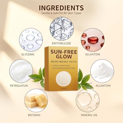 28PCS Tanning Patches, Sun-Free Glow Micro-Tip Self Tanner Strips, Sunless — 사진 6