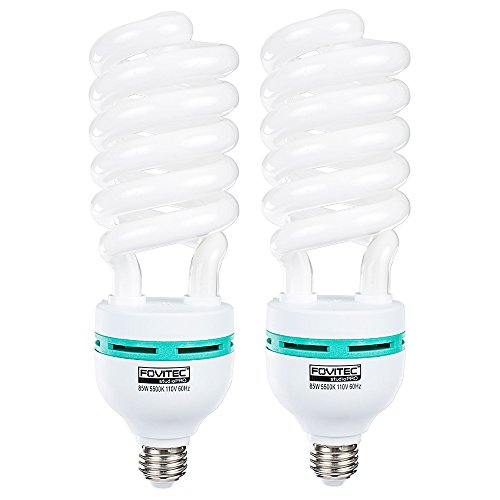 Fovitec - 2x 85 Watt Daylight Fluorescent Light Bulb for Video & Photography