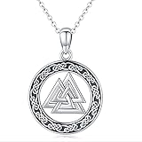 Vikings Jewellery Size:The vikings necklace chain length is 18 inch + 2 inch extension,the chain length can be adjusted to the most suitable length.The valknut pendant size is 22mm/0.87inch.
