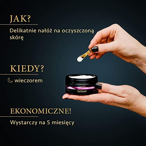Krem Retinol 100 ml - Damski krem przeciwzmarszczkowy - Damski krem do twarzy - Damski krem nawilżający do twarzy - Damski krem do twarzy - Męski krem przeciwzmarszczkowy - Dobre damskie kremy przeciwzmarszczkowe - Damski prezent
