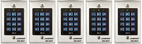 Securitron Single Gang Digital Keypad System with Illuminated Keys, 99 User Code Capability