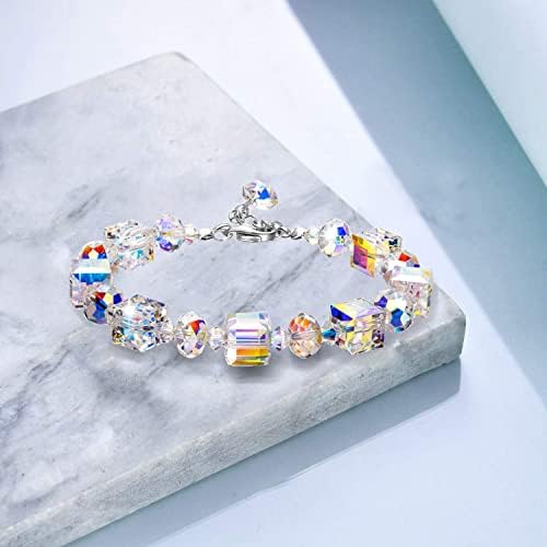 Luckimoli Bracelets for Girls Northern Lights Crystals Bracelet, Jewelry Gifts for Women