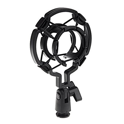 Image of kh Universal Microphone Cradle Shock Mount, Mic Clip Holder Mount for Diameter 43mm-50mm Mic Anti Vibration Adjustable High Isolation Shock Mount
