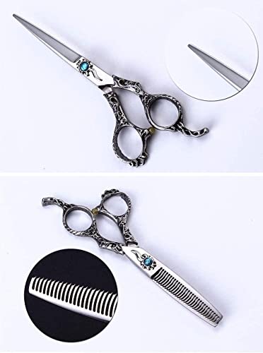 Ciseaux de coiffure professionnels argentés de 15 cm pour dégradé