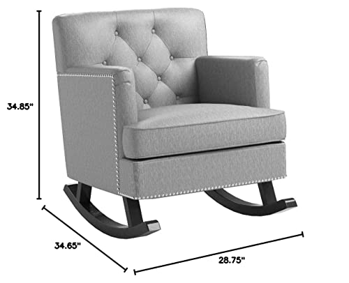Baxton Studio Bethany Rocking Chair, Grey #TOP5