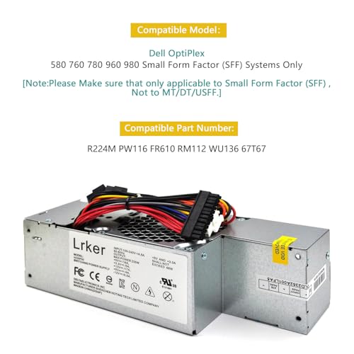 235W Power Supply H235P-00 Compatible with DELL Optiplex 580 760 780 SFF by Lrker - Used condition - Image 4