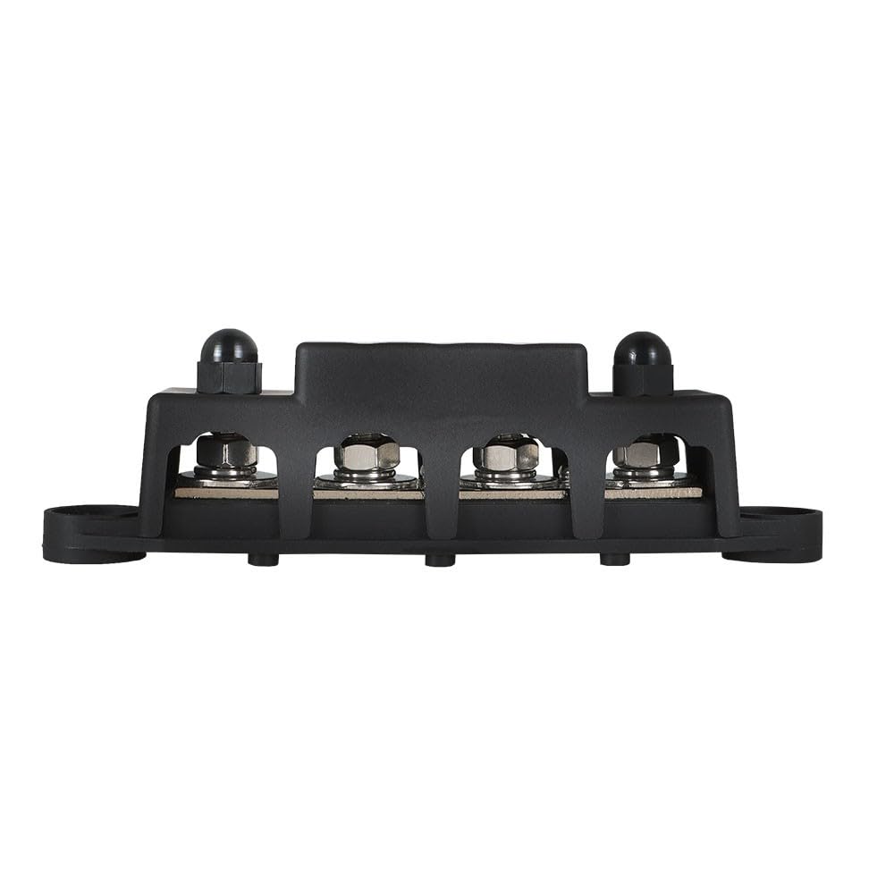 Genuine Black 4 Post Busbar Bus Bar Power Distribution Block 5/16" 12V 250A With Cover Genuine OEM Replacement