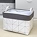 oxskk Składany kosz na pranie, duży kosz do przechowywania z uchwytami, prostokątne pudełko do przechowywania płócienny organizer z tkaniny kosz na zabawki ubrania - C 48 x 38 x 35 cm (19 x 15 x 14 cali)