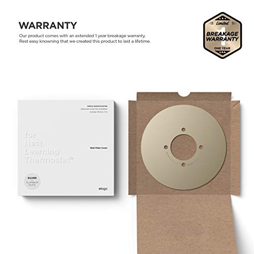 elago Wall Plate Cover Compatible with Google Nest Learning Thermostat® 3rd, 2nd, 1st, Nest Thermostat E (Brass) - Exact Color Match with Nest, Fingerprint Resistant, Durable Aluminum, Non Plastic by elago - Image 7