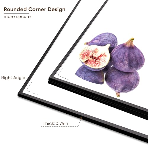 Antok 22x30 Black Metal Framed Bathroom Mirror, Wall Mirror with Rect Corners, Vanity Mirror for Over Sink, Anti-Rust Tempered Glass, Horizontal/Vertical Hanging for Bathroom, Living Room, Entryway by Antok - Used condition - Image 8