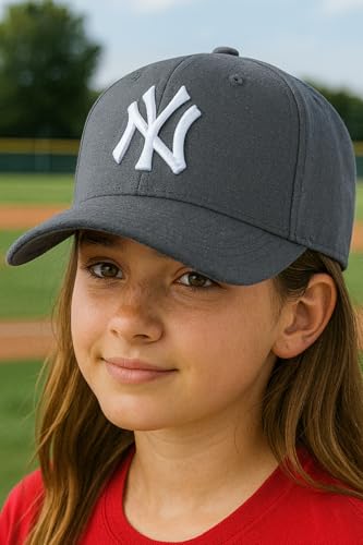 Gorra ajustable deportiva unisex para niños en carbón/blanco miniatura 4