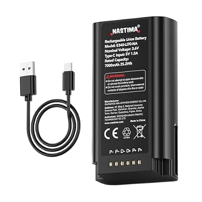 NASTIMA E340 7000mAh Li-ion Battery Compatible with Eufy Video Doorbell E340, Quick-Release Battery Pack with USB-C, Long-Lasting, Built-in BMS