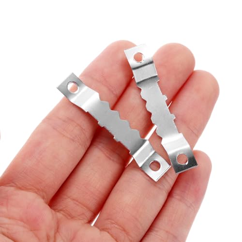 Image of uxcell 80pcs Saw Tooth Picture Hangers with 160pcs Screws, Picture Frames Picture Hangers with Screws for Hanging Clock Paintings Artwork Picture Frame Hook Photos (Silver)