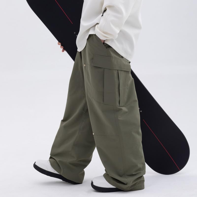 SNOWVERB Womens Mens Super Baggy 15K Waterproof Snowboard Ski Pants Workwear Loose Fit Snow Pants for Winter Sports - Image 4