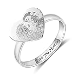 💖 Kostenlose benutzerdefinierte: Sie können diesen benutzerdefinierten Ring mit jedem Foto, einschließlich 10 Zeichen, personalisieren.
