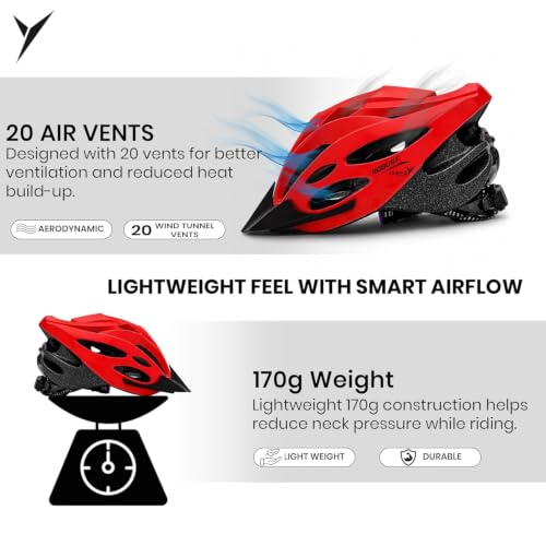 Image of Jaspo Robust Plus Cycling and Skating Helmet for Kids & Adults | 170g Lightweight & Adjustable |Sports Helmet | Quick-Release Buckle & Padded Chin Strap | Ideal for Cycling, Skating & Outdoor Use