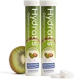 HYDRATIS Elettroliti in Compresse Effervescenti | Idratazione Rapida e Sport | Gusto Kiwi | Con Magnesio e Potassio | 2 Tubi (40 Compresse)