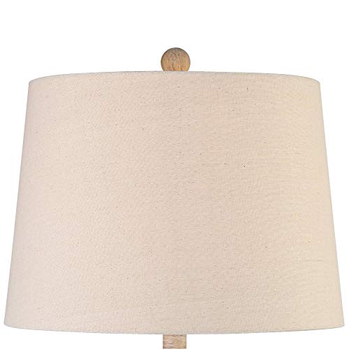 John Timberland Chico Light Wood Modern Southwest Rustic Table Lamps Set Of 2 #TOP2