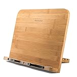 Wooden Reading Stand, Book Stand, Cookbook Holder, Book Support, Foldable and Portable, Bamboo Holder Board…