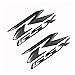 THEXILAN 2 Stück Motorrad Motorcross Emblem 3D Fender Tank Logo Aufkleber Aufkleber for GSXR 600 750 1000 K1 / 2/3/4/5/6/6/7/8/9 Für das Motorrad. (Color : Black)
