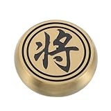 Abaodam Briefbeschwerer aus Messing Rund 3,9cm Schwerer Schreibtisch Papierhalter für Kalligrafie und Homeoffice mit Schachmotiv