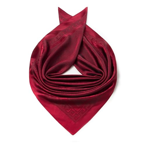 Image of 35 inch Men's Large Square Jacquard Scarf - Cowboy Wild Rugged Style, With Gift Packed