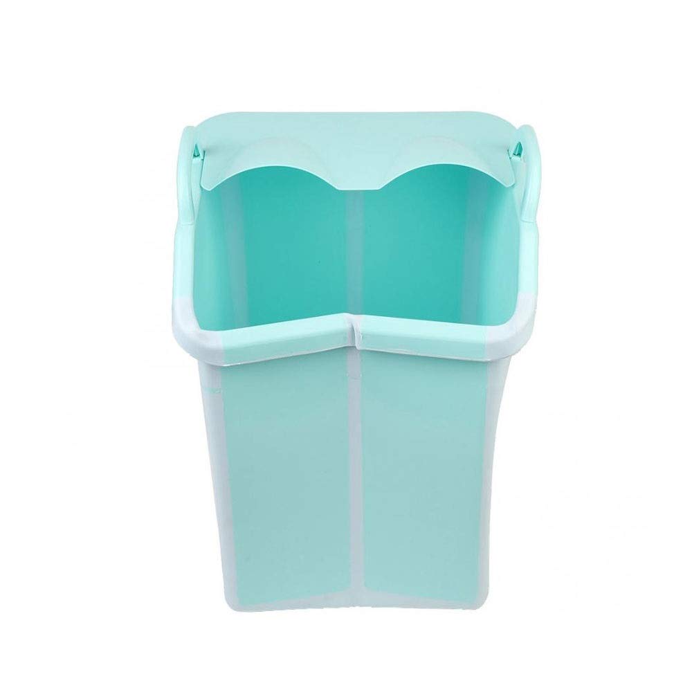 Barril de baño de pies plegable portátil, elevado con tapa, bañera para pies, barril de baño de plástico para pies, baño de pies doméstico, barril profundo en invierno esperanzado To pursue happiness