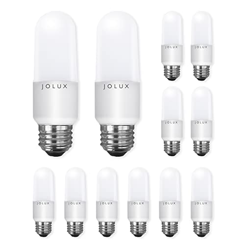Jolux Led Stick Lights, 60 Watt Equivalent, 800 Lumen,2700K Soft White,E26 Bulb,Non-Dimmable, 12-Pack #TOP9