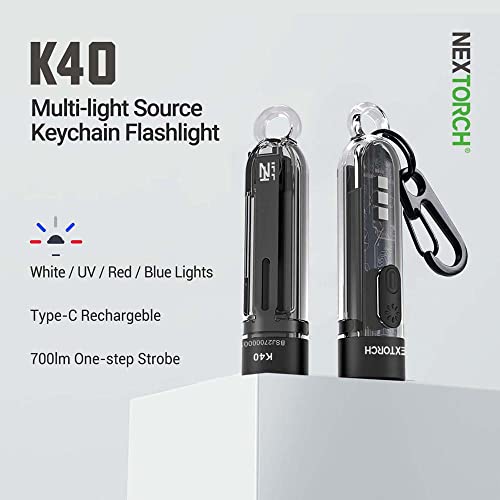 Nextorch Led Flashlight Keychain/Clip-On Mini Edc Pocket-Sized Type-C Rechargeable Key Ring Flashlight With 7 Lighting Modes Perfect For Camping Emergency Outdoor #TOP1