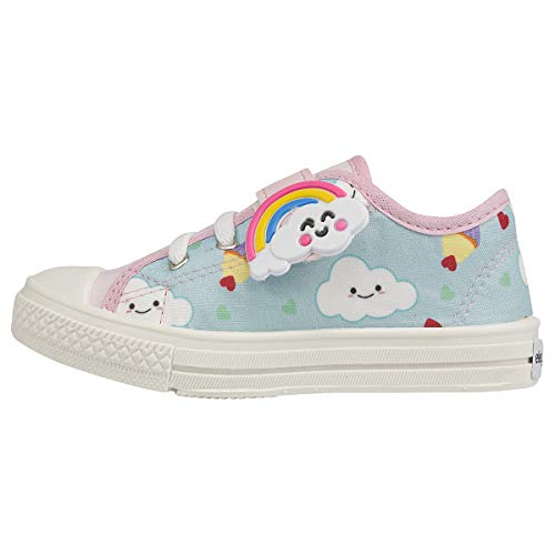 Tênis Infantil Feminino Casual Menina Eleganteria Tamanho:23;Cor:Rosa Arco-Íris