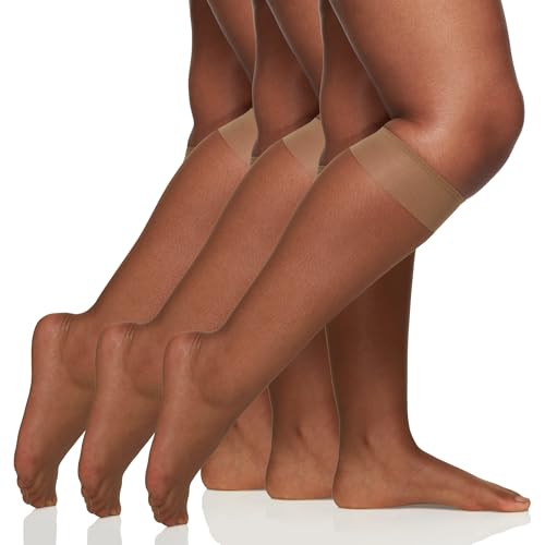 Image of Berkshire Women's Berkshire Plus Size Ultra Sheer Knee Highs - Sandalfoot Toe - 3 Pack - 6725