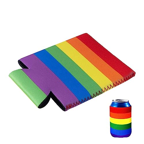 Sleeves Arc-en--Can | Enfriadores isotérmicos para latas y botellas | Accesorios reutilizables y Portátiles Gay PriStuff LGBTQ, lata Bebida para exteriores, Los