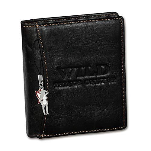 DrachenLeder D2OPJ115N - Cartera de Piel para Hombre y Mujer (9 x 2 x 10 cm), Color marrón