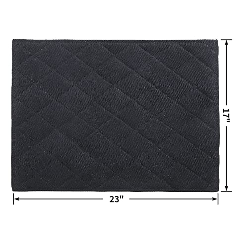 Royalay Chew Proof Dog Crate Pad Mat For Tough Dog, Indestructibl And Water Resistant Dog Mat For Aggressive Chewer, 17"X23" Durable Bed Mat Design For Dog Cage (17"X23", Black) #TOP1