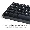 CyberPowerPC CK60 Black 60% Hot-Swappable RGB Customizable Mechanical Gaming Keyboard, Dampening Foam, Aluminum CNC Case w/Gateron Red Switches and PBT Keycaps