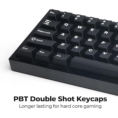CyberPowerPC CK60 Black 60% Hot-Swappable RGB Customizable Mechanical Gaming Keyboard, Dampening Foam, Aluminum CNC Case w/Gateron Red Switches and PBT Keycaps