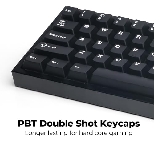 Image of CyberPowerPC CK60 Black 60% Hot-Swappable RGB Customizable Mechanical Gaming Keyboard, Dampening Foam, Aluminum CNC Case w /Gateron Red Switches and PBT Keycaps