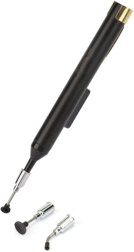 Fafeicy Handheld Vacuum Pickup Pen SMD IC Chip Sucker with Anti Static Tips 500 Heat for SMT Component Handling