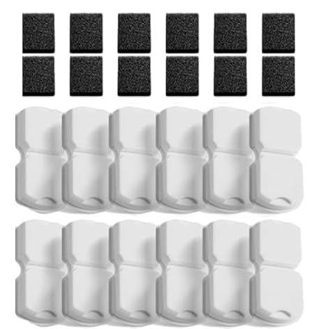 Cat Water Fountain Filter Replacement: 24 Cat Fountain Filter (12 Carbon + 12 Foam Filters) Suitable for GIOTOHUN S11