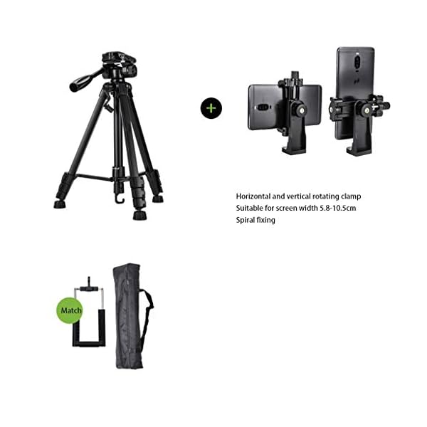 QIAOLI Videokamera-Stativ, Handy-Stativ, tragbar und flexibel, Selfie-Stick, Stativ mit Universal-Clip, professioneller… – Bild 4