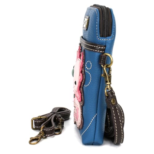 Image of CHALA Ocean Collection Cell Phone Crossbody Purse-Women PU Leather /Canvas Multicolor Handbag with Adjustable Strap