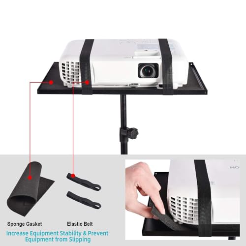 Soporte de piso trípode ajustable para portátil y proyector miniatura 5