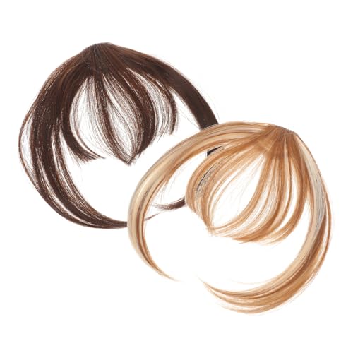 NOLITOY 6 Peças Franja De Peruca Grampos De Cabelo Peruca Com Franja Cabelo Humano Grampo De Cabelo