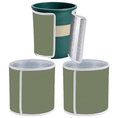 Flower Pot Insulation Sleeves - Foil Thermal Cover, 3 Pack for Garden