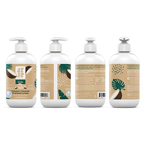 Hello Bello Creamy Coconut Premium Lotion | Vegan And Cruelty Free Moisturizing, Dermatologist-Tested & Hypoallergenic For Sensitive Skin, Nourishing & Non-Greasy For Babies & Kids | 16 Fl Oz #TOP2